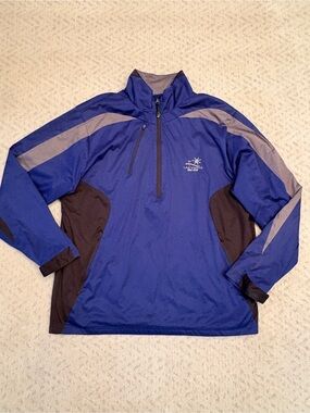 Las Vegas Golf Club Antigua Pullover Windbreaker Jacket Size XL Blue Grey Flaw